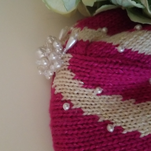 Jaclyn Smith Beautiful Pearl Sweater Large hot pink - Picture 6 of 12